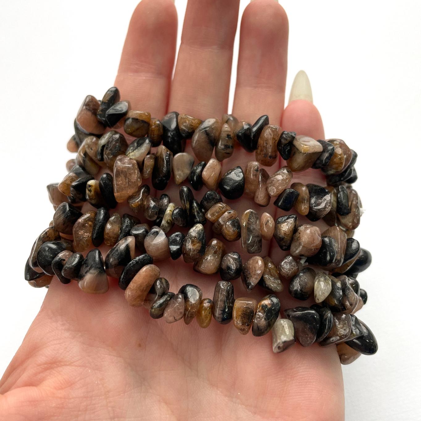 Chiastolite Chip Bracelet Chiastolite Chip Bracelet